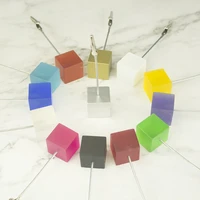 lot 50pcs memo clips cube wire photo holder logo custom wedding place card holder promotion gift personalize giveaway freebie