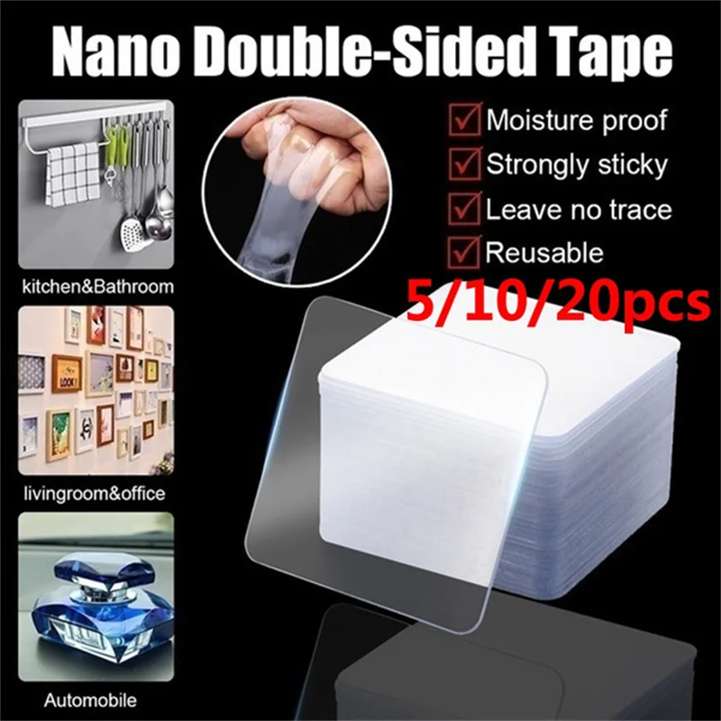 

Double-Sided Sticker Home Appliance Adhesive Nano Seamless Traceless Tape Stickers Without Punching Square Round Tape Stickers