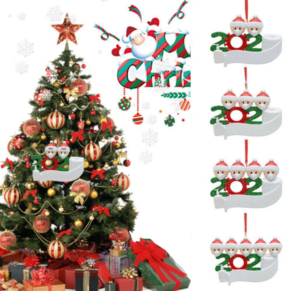 

Christmas Hanging DIY Name Blessings Mask Santa Claus Snowman Christmas Window Door Greetings Pendant Christmas Tree Ornament