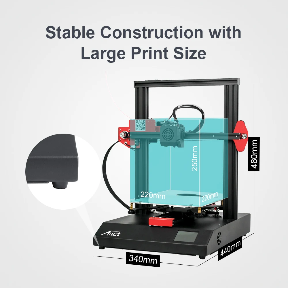 Anet ET4 3D принтер Высокая точность экструдер Prusa i3 DIY набор с авто кровать