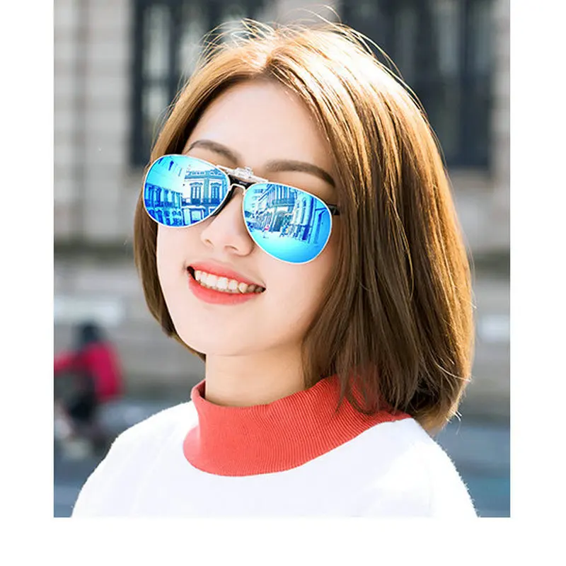 Зажим для линз на пилотном зеркале лягушки мужские флип-зажимы для вождения солнцезащитные очки поляризованные женские зеркальные очки для близорукости FML