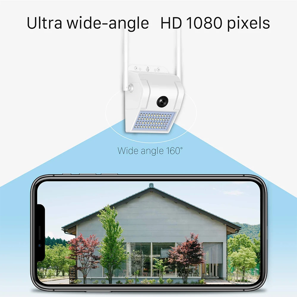 Уличная настенная лампа 1080P HD водонепроницаемая IP-камера с аудио Wi-Fi ИК ночным