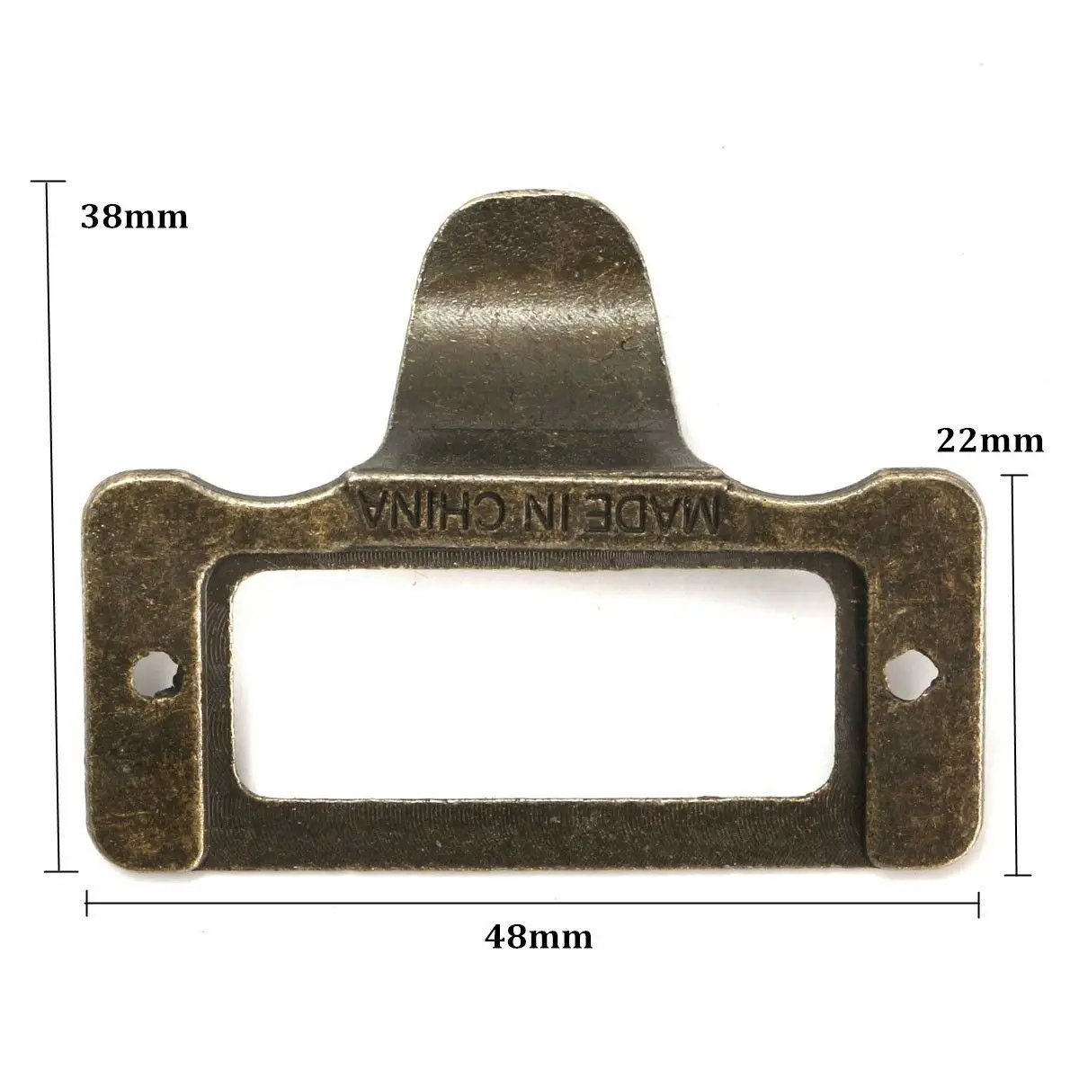 

Brass Label Pulls Cabinet Drawer Label Tag File Name Holder Zinc Alloy