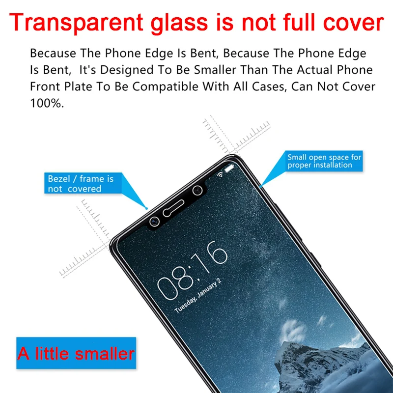 Защитное стекло 9H для Xiaomi Mi A2 Lite 1 шт./2 шт. защитное закаленное Xiomi mi Pocophone F1 4C 4i 3 2 HD |