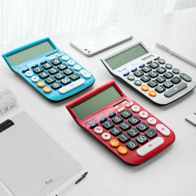 Tflag большой клавишный калькулятор многофункциональный солнечный 12 значный