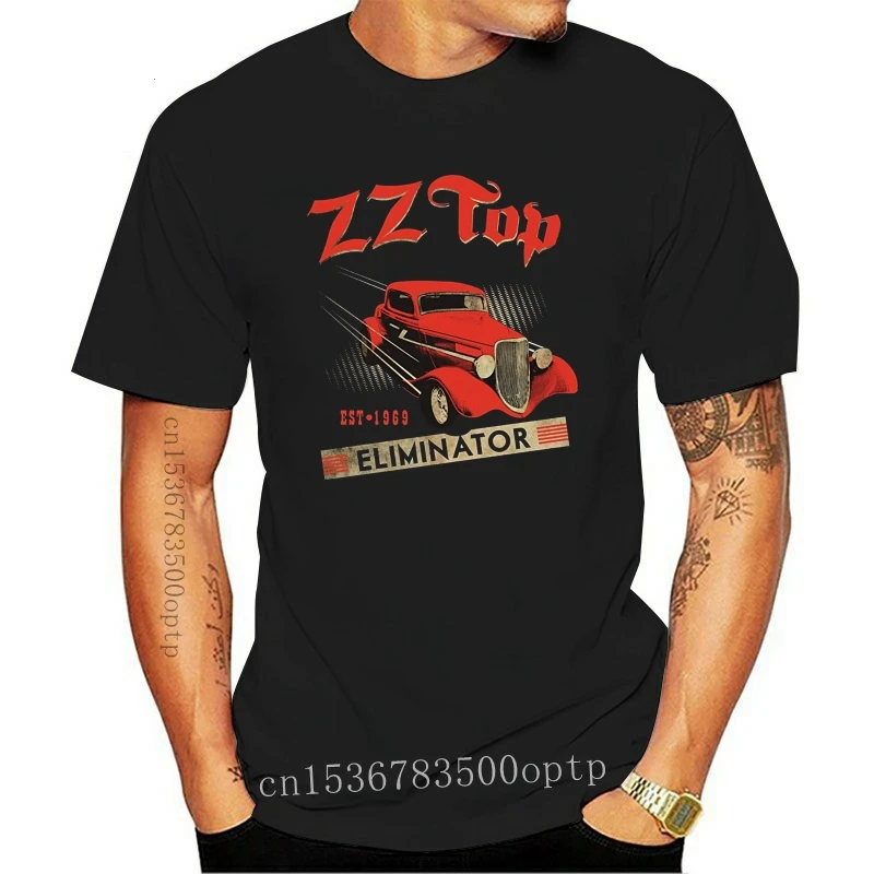 

ZZ Top Mens New T-Shirt Vintage Eliminator Tour in Black Heather Sizes SM - 5XL