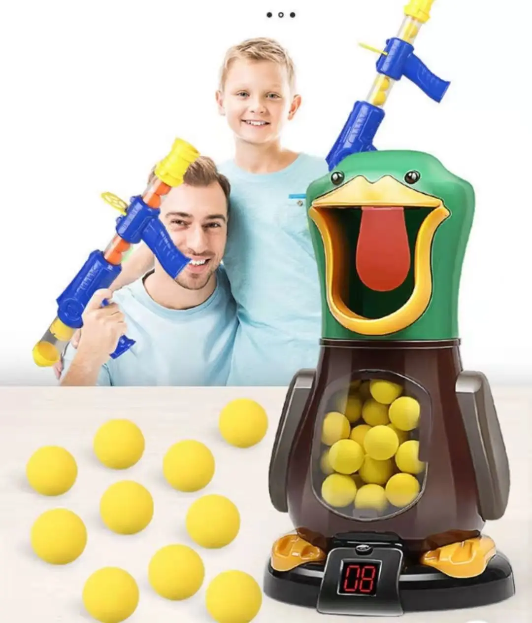 

Children's fun toy hit my duck shooting toy boy girl parent-child interaction continuous air power soft egg projectile gun