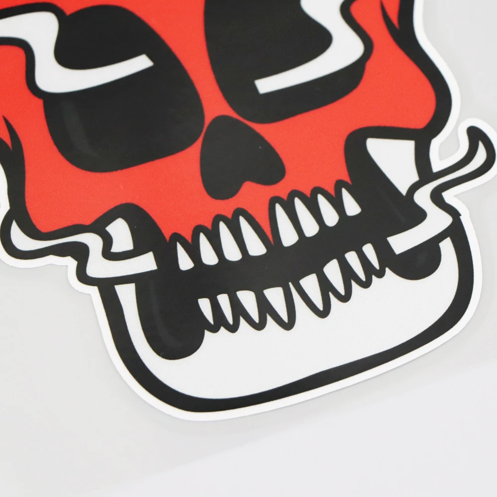 

YOJA 13X14CM Personality Art Fashion Skull Head Vinyl Decal Creative Motorcycle Car Sticker 19A-0231