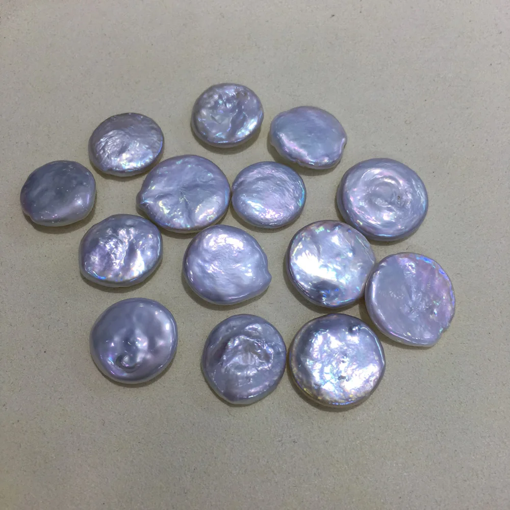 

2Pcs Natural Freshwater Pearl Button Bead For DIY Earring Necklace Bracelet Brooch Pin Sewing Jewelry Accessory Making
