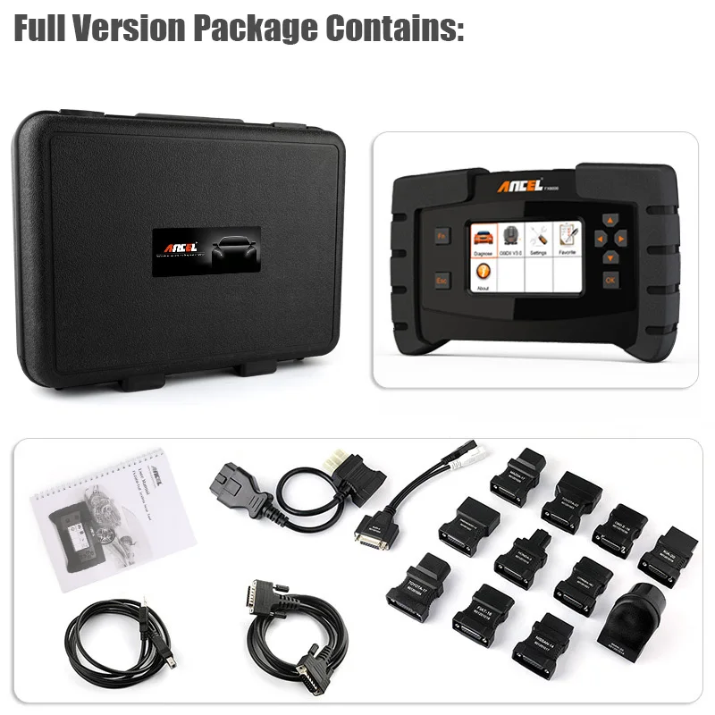 Ancel FX6000 OBD2 сканер Профессиональный ABS SAS все системы автомобиля диагностические