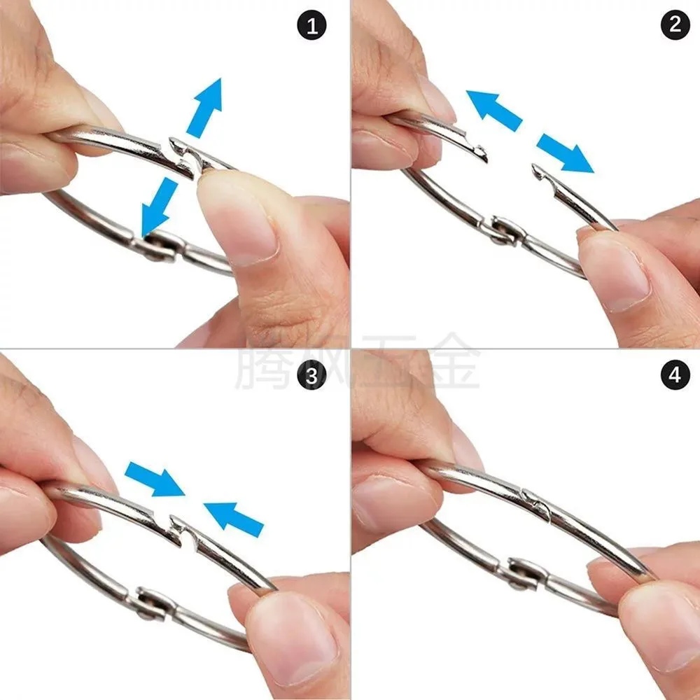 

Wholesale Hardware Book Snap Loose-Leaf Metal Round Hanging Ring Q235 for DIY Album Paper Card Binding Different Size 2000pcs