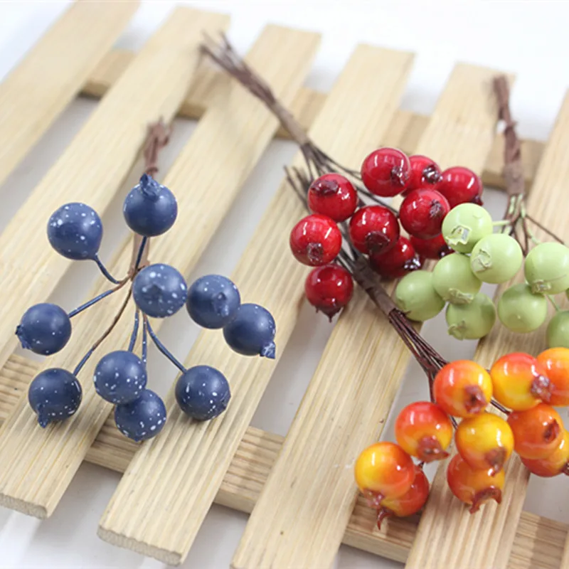 10 шт. мини пластиковые искусственные ягоды вишня маленькие фрукты аксессуары
