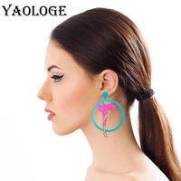 yaologe popular niche design fun long legged beauty girl personality women earrings bohemian multicolor beautiful acrylic gift