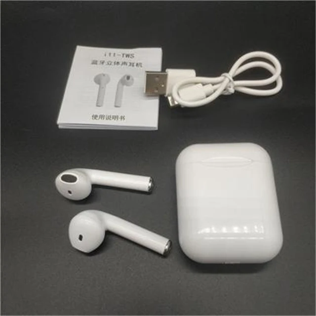 Сенсорное управление i11 TWS Mini 5,0 Bluetooth наушники беспроводные наушники портативные невидимые вкладыши для xiaomi Iphone i9s всех телефонов - Цвет: Красный