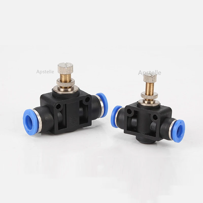Pneumatic Airflow Regulator 4mm 6mm 8mm 10mm 12mm OD Hose Tube Gas Flow Adjust Valve Connector Fitting Air Speed Control Crane |