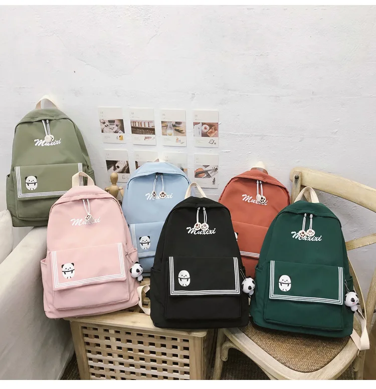 Темно синий стиль 2019 холщовый рюкзак корейский нейлон водонепроницаемый