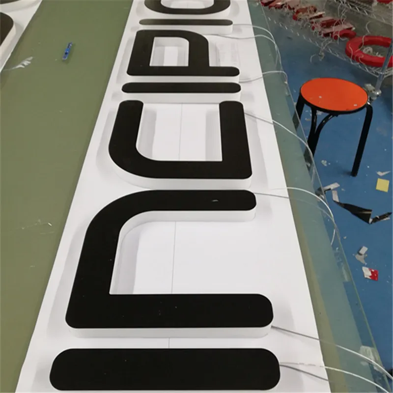 Подгонянный 3D светодиодный знак с подсветкой индивидуальный акриловый боковым