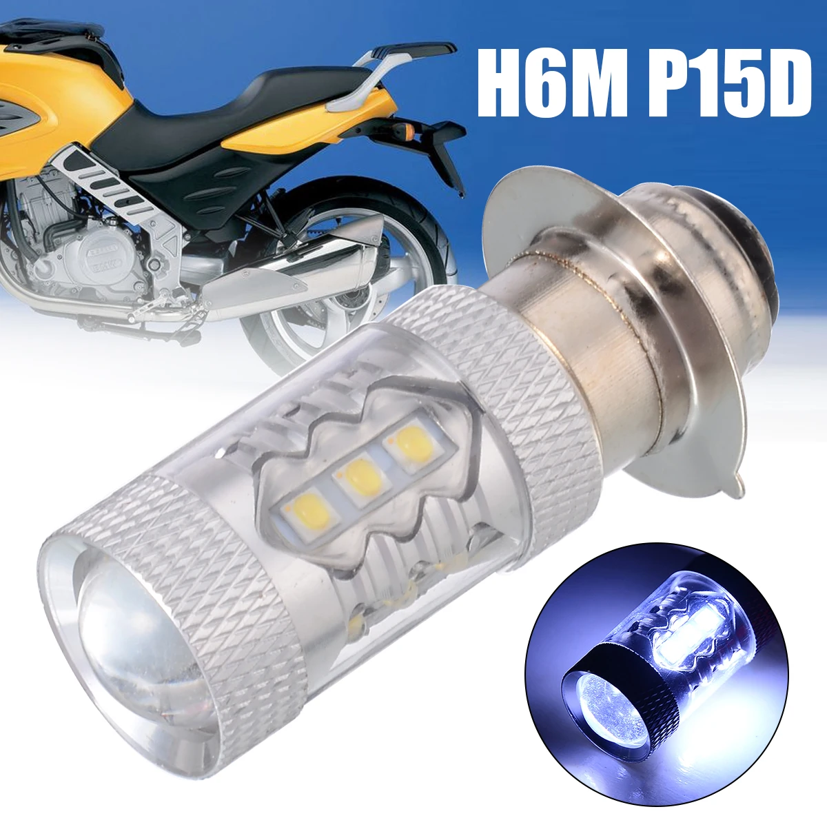 1 шт. P15D H6M мотоциклетные фары DRL мото 20SMD светодиодный осветительные лампочки