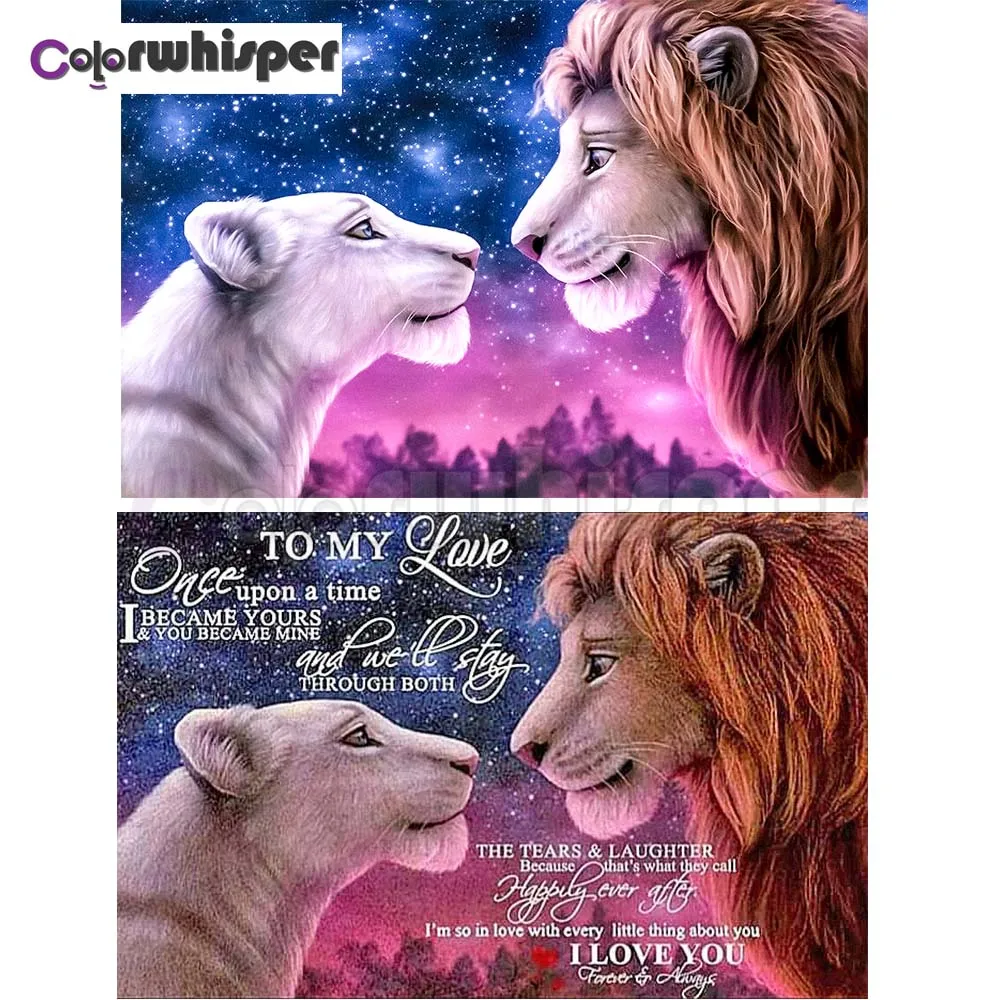 Алмазная картина Полная площадь/круглая дрель Король Лев к моей любви 5D алмазная вышивка крестиком Мозаика картина Z377