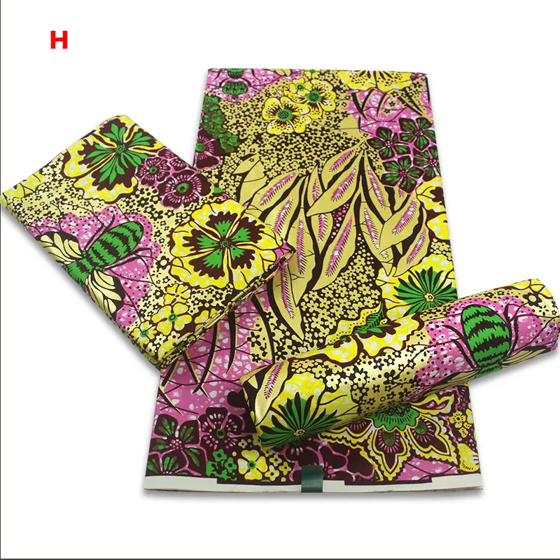 

2020 Wholesale Best One African Golden Wax Fabrics High Quality Nigeria Golden Ankara Printed Wax Materials 6Yards/pcs For Dress