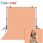 Фон для фотосъемки Funnytree теплый оранжевый детский однотонный фон для детской фотосъемки фотозон фотостудия Фотофон