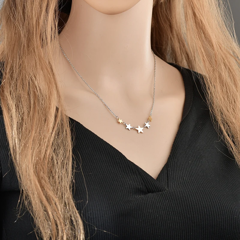 KONE минималистичные Маленькие искусственные ожерелья из нержавеющей стали с