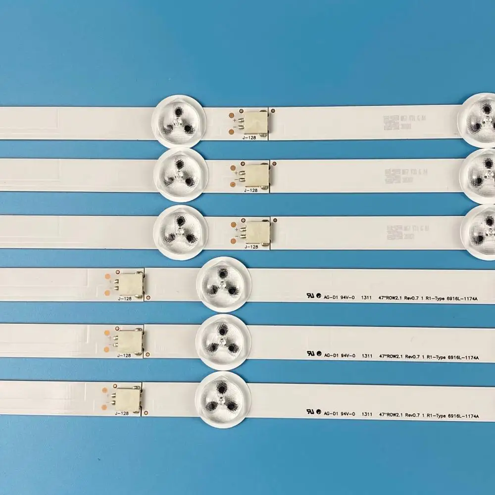 12 шт. светодиодный полосы для LG заменить новый 47 "ROW2.1 Rev 0 7 6916L-1174A 6916L-1175A 6916L-1176A