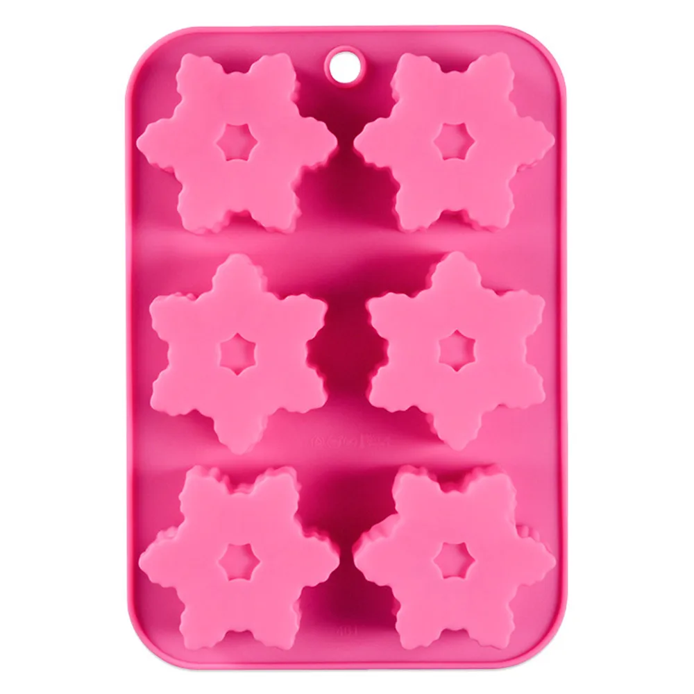 

6 cavity 3d Снежинка Силиконовые формы для выпечки формы для мыла смолы формы Diy ручной работы лампы в форме свечи машина для производства мыла л...
