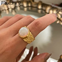 foxanry 925 stamp engagement rings for women trend elegant creative tin foil pattern party jewelry gifts wholesale