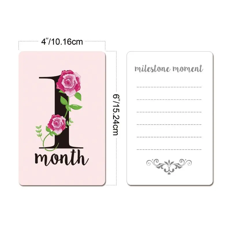 Foto de aniversario de beb&eacute; para capturar tarjetas de momentos especiales del primer a&ntilde;o de su beb&eacute;-Juego de 12 tarjetas fotogr&aacute;ficas, accesorios de fotograf&iacute;a-5