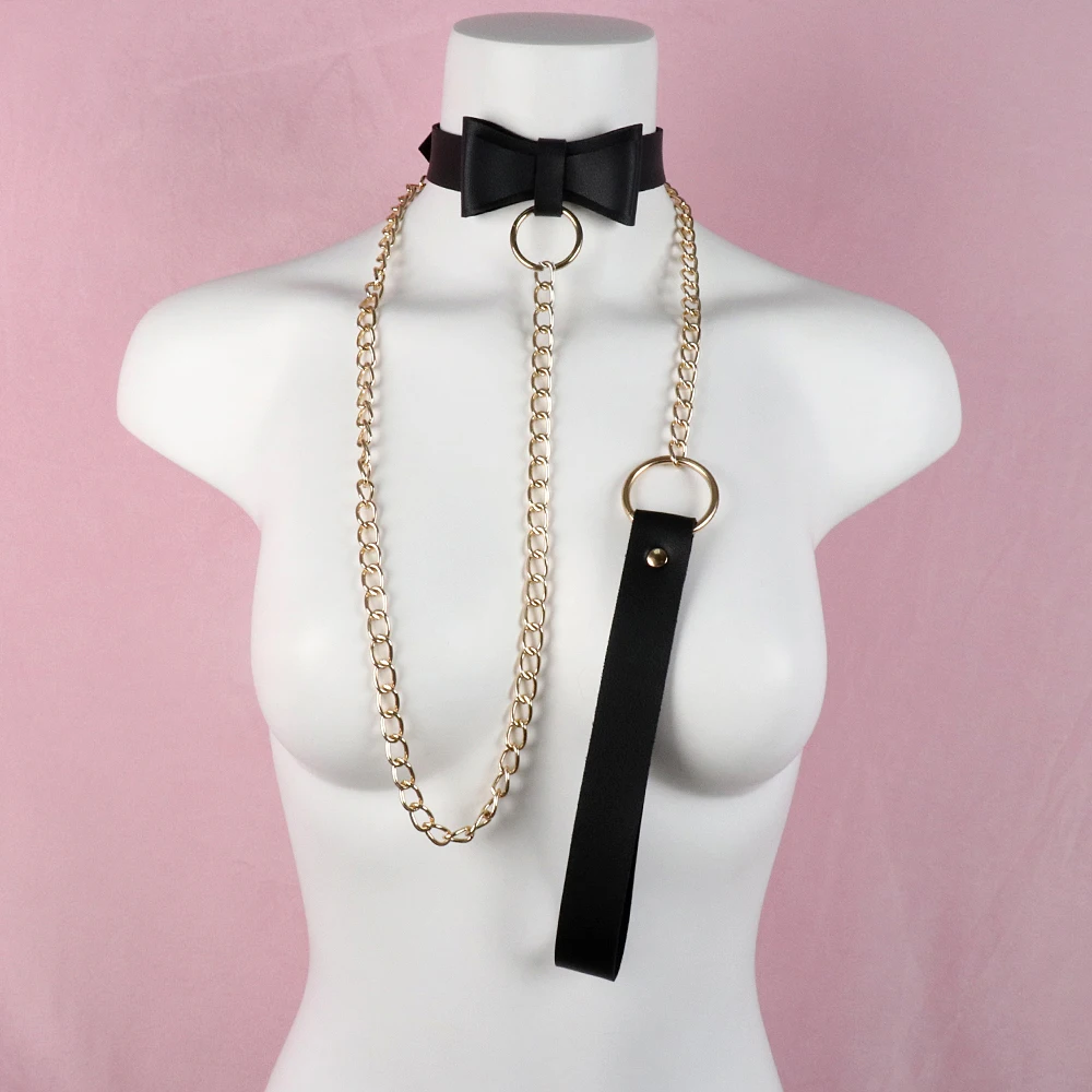 Кожаный чокер Fullyoung в стиле панк для взрослых готический соблазнительный ошейник