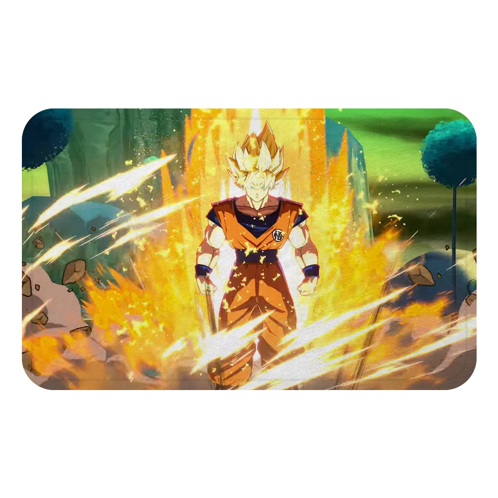 Темный хаки DRAGON BALL Son аниме Гоку коврик для ванной кухня ковер декоративные Противоскользящие коврики комната автомобиль пол бар ковры домашний декор для дверей подарок - Цвет: Темный хаки