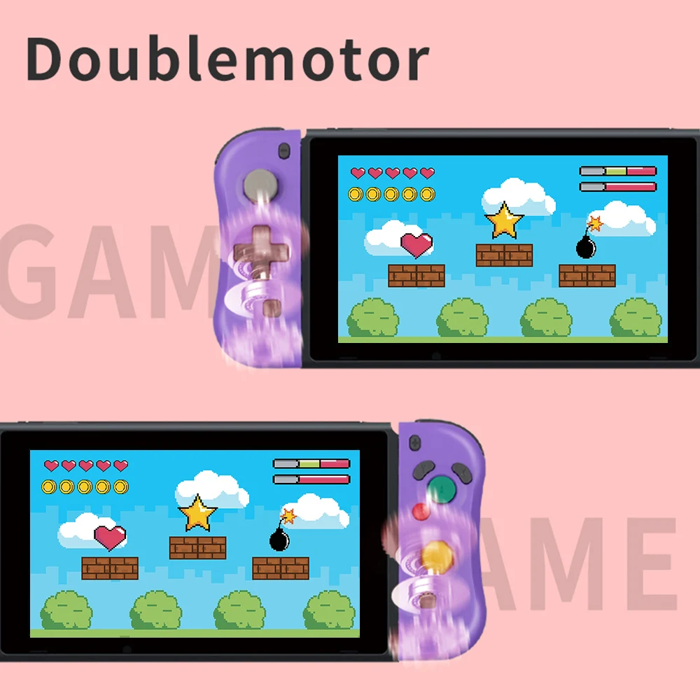 

2pcs Wireless Bluetooth Gaming Controller Handheld Gamepad Remote Wake UP NFC Function Joy-Pad for Switch