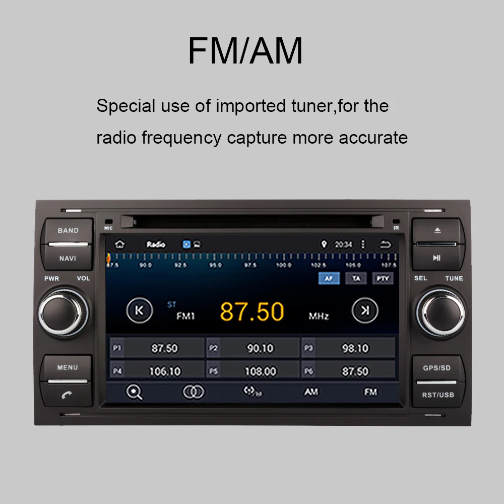 

Android 9.0 Octa Core 4GB RAM Car DVD GPS Navigation For Ford Focus/Mondeo/S-max/Connect 2005-2007 black Car Radio Stereo Wifi