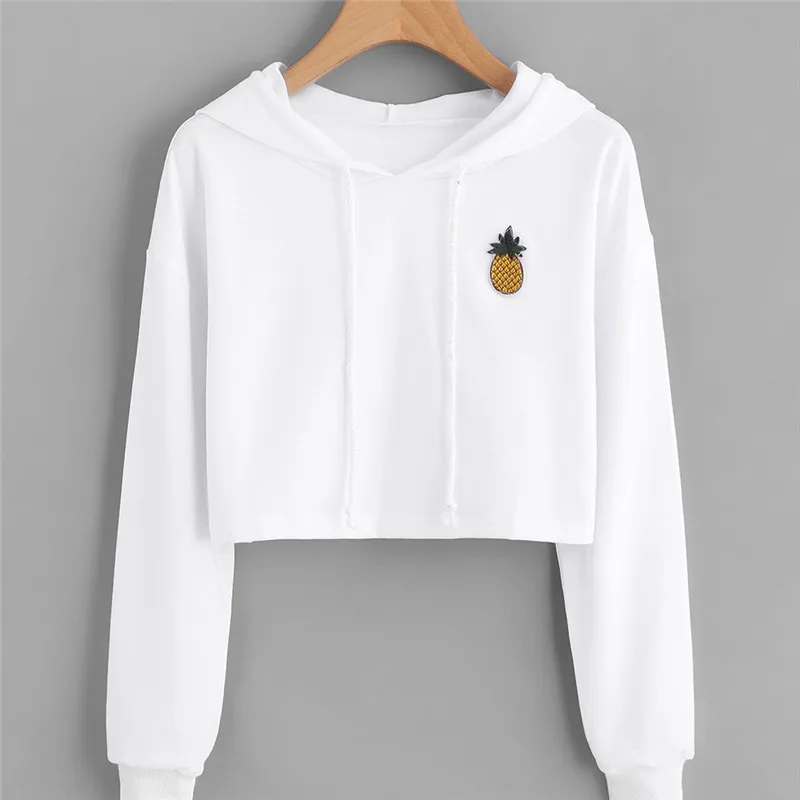 White cropped sweatshirt