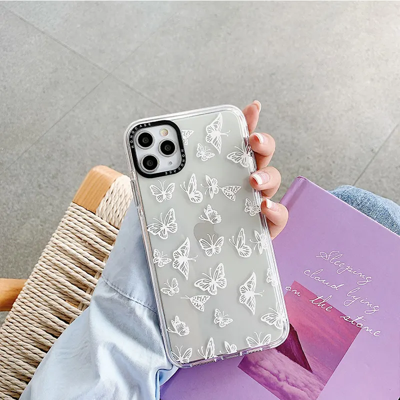 

Butterfly Transparent Soft Back Cover For iPhone 12 Mini 11 Pro Max Phone Case For iPhone XS MAX X XR 7 8 6s Plus SE 2020 Cases