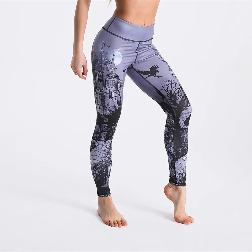

12% Spandex High Waist Digital Printed Fitness Leggings Push Up Sport GYM Leggings Women