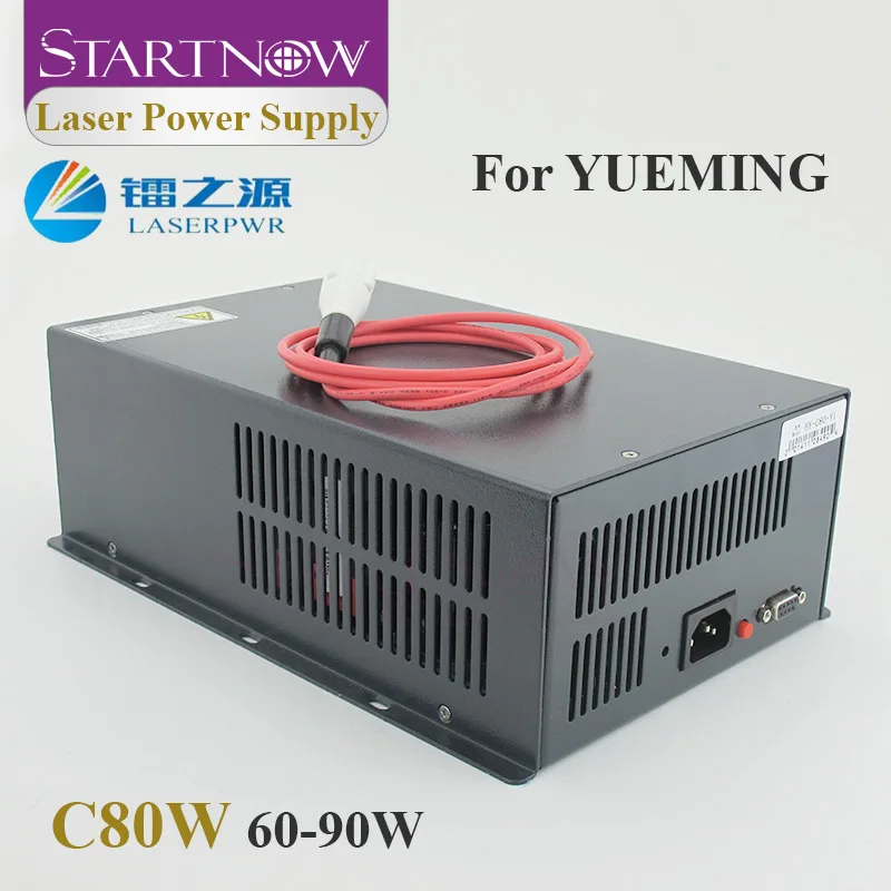 Startnow HY C80 CO2 лазерный Питание 60 90 Вт высокой мощности Напряжение 110/220V Co2 источник