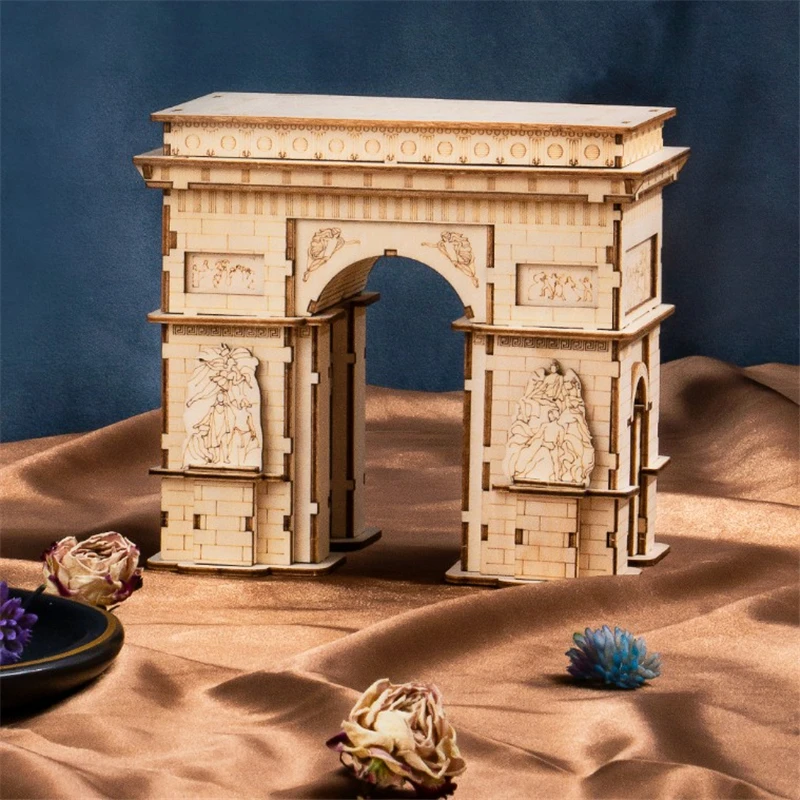 

232PCS Rotatable DIY 3D Ferris Wheel Wooden Model Building Block Kits Assembly Toy Gift for Children Adult New Year Gift Home De