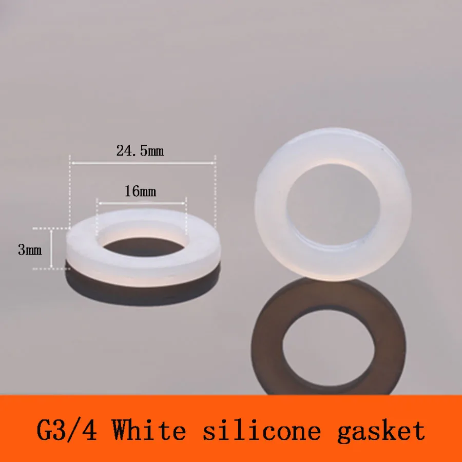 DN20 Silica gel 10 шт. G1/" G3/4" G" Кремниевая плоская прокладка уплотнительное кольцо шайба кольцо сантехника кран шайба уплотнительное кольцо фланец прокладка - Цвет: DN20 Silica gel