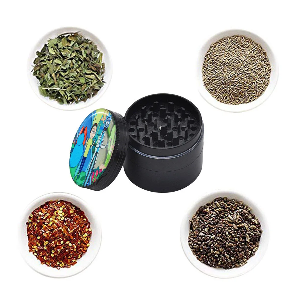 Цинковый сплав курение травяной шлифовальные станки 50 мм Классический Рик и Моти