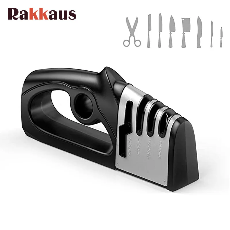 Точилка для ножей 4 ступенчатая Профессиональная кухонная точилка точильный