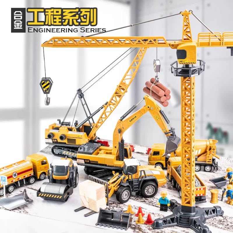 Детская городская техника бульдозер кран автомобиль грузовик строительная