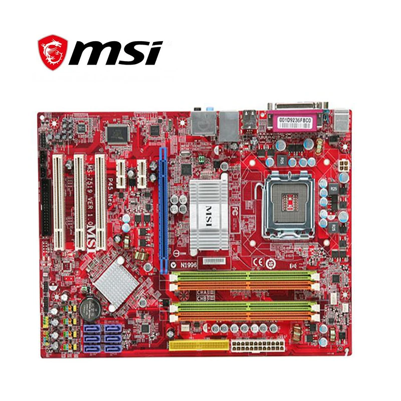 Материнская плата для MSI P45 Neo-F LGA 775 DDR2 16 Гб Intel настольная материнская SATA II PCI-E X16 б/у