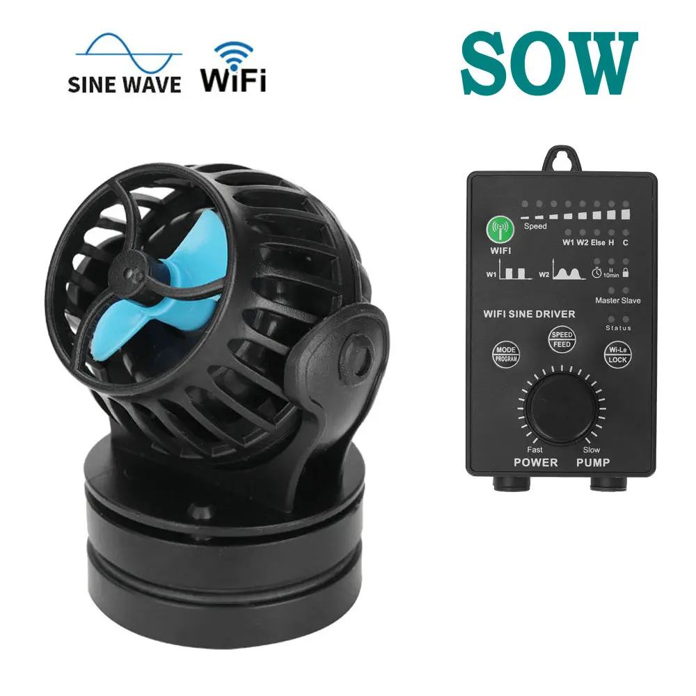 

SOW Series Wave Making Pump Fish Tank SINE Wave Pump SOW-5M/9M/16M for WIFI/Wireless Master/Slave Pump Control Wave Maker