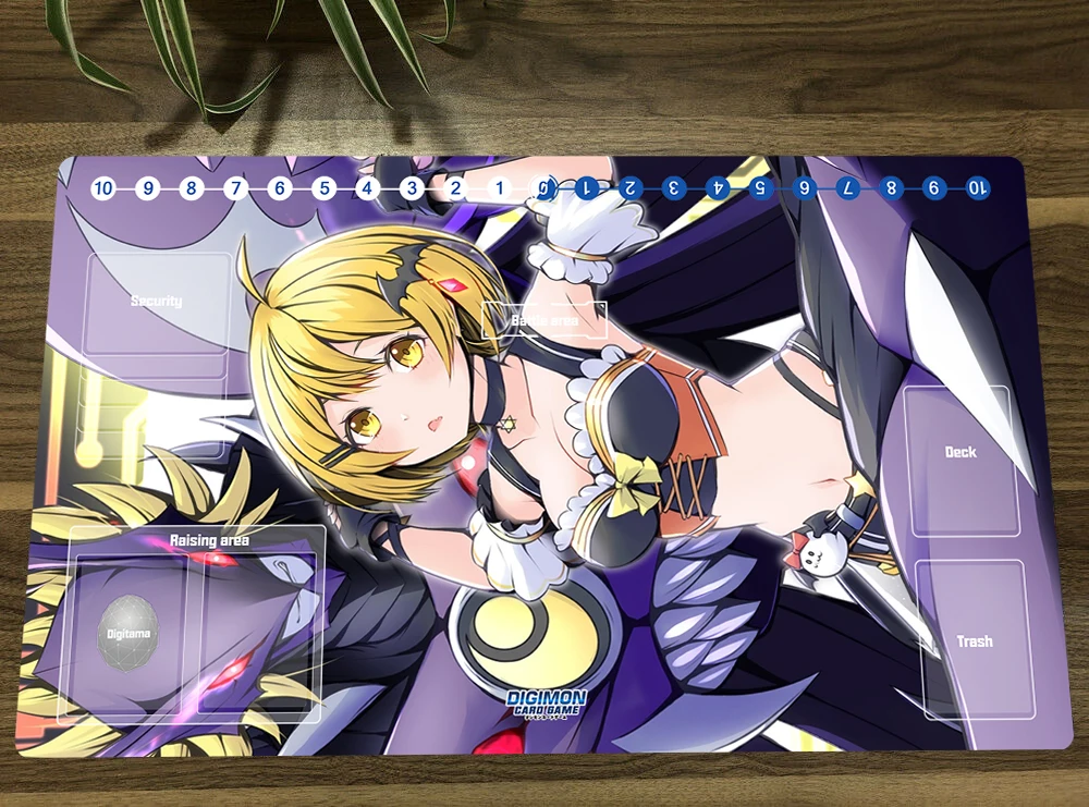 

Игровой коврик для поединок в аниме Digimon Beelzemon, игровой коврик для торговых карт, Противоскользящий коврик для мыши DTCG, Настольный коврик для...