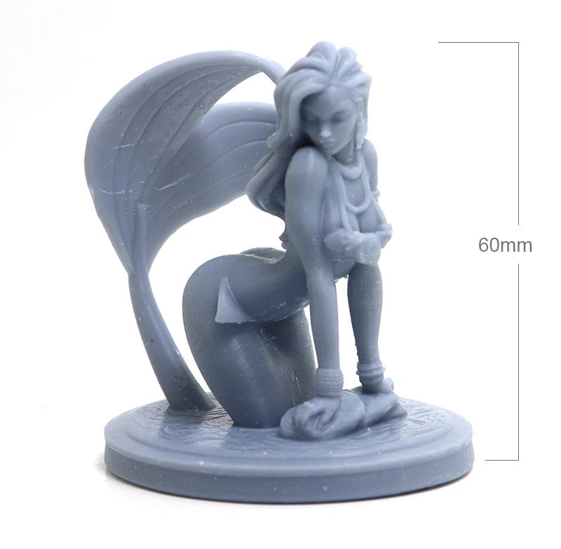 

60mm Resin Model Kits The Mermaid Girl Figure Unpainted Sculpture No Color RW-265
