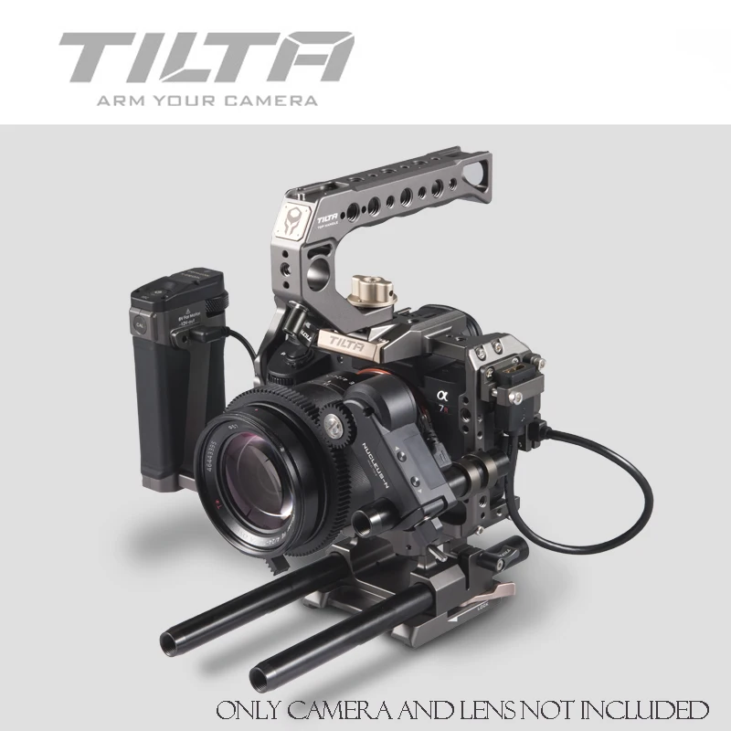 whole set w motor Tilta A7 A9 комплект для установки в полную клетку TA-T17-A-G ручка для sony A7II A7III A7S A7S II A7R II A7R IV A9 Rig Cage - Цвет: whole set w motor