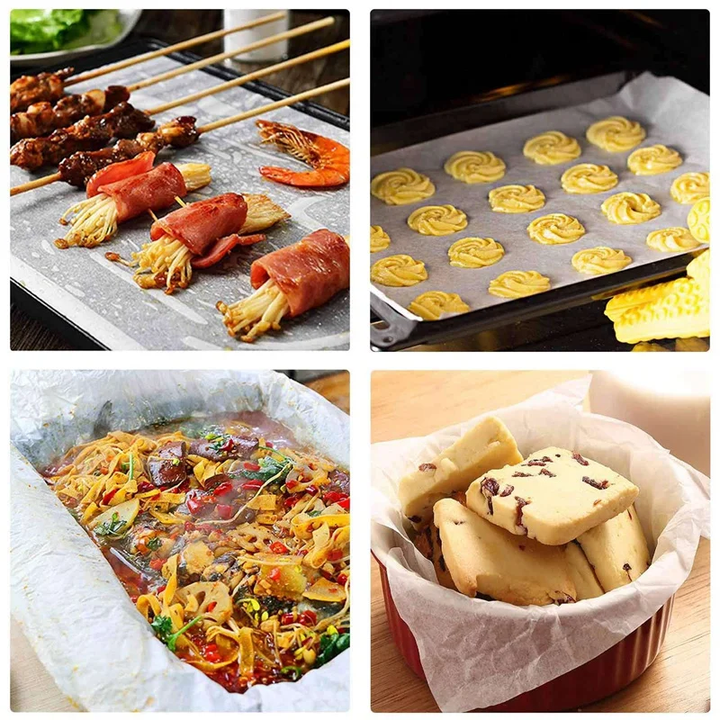 

500 Pcs Wax Paper Food Wrapping Paper Soap Packaging OilPaper & 1x Tissue Box Holder Makeup Cosmetic Storage Box (Gray)