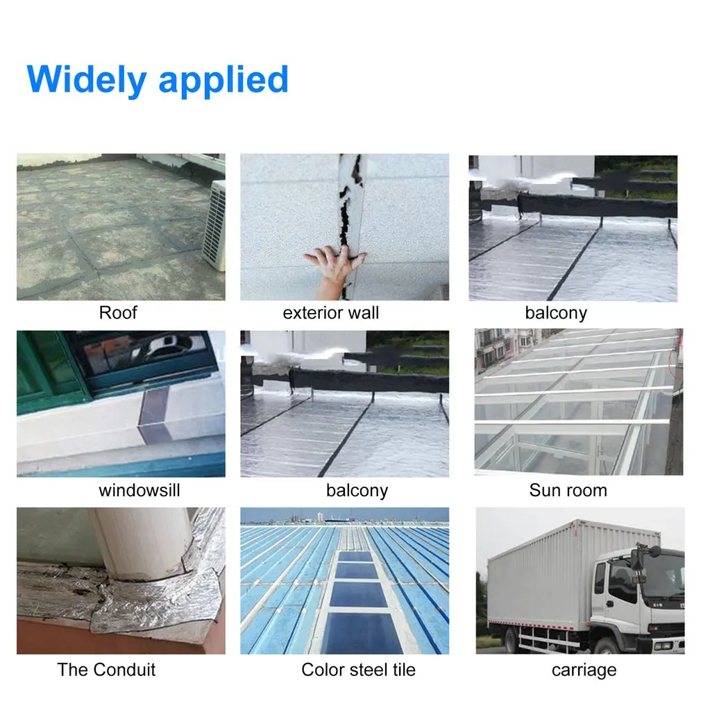 5cmx5m Strong Quality Aluminium Foil Butyl Rubber Tape Pipe Glass Floor Roof Window Wall Waterproof Adhesive Sealer 1.5mm Thick